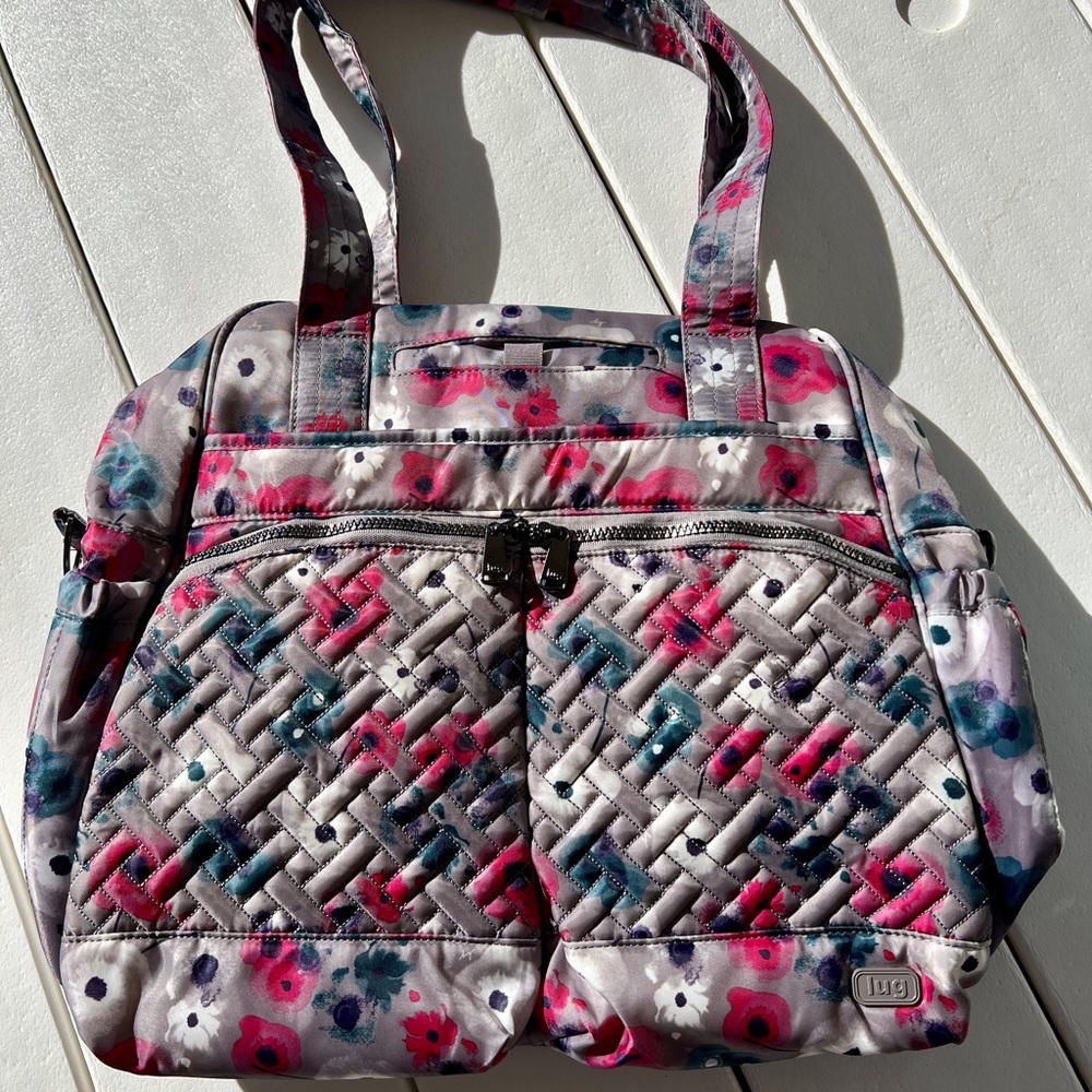Lug Bumper Overnight / Gym Duffel Bag (Watercolor Pearl) EUC
